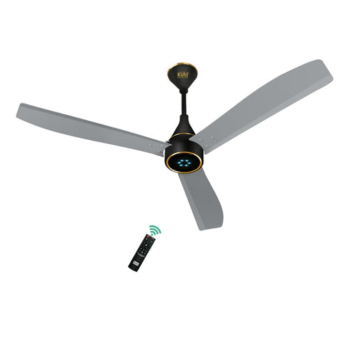 Akaay  A8 1200 mm BLDC 65% Power Saving BLDC Ceiling Fan With Remote | BEE 5 Star Rated & ISI Marked | High Air Flow & LED Indicators | 5 Year Warranty on Motor | Silver Mist | Free Installation